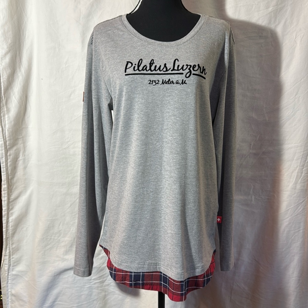 Authentic Kollektion Pilatus Luzern Scoop Neck Cotton Pullover Shirt XL